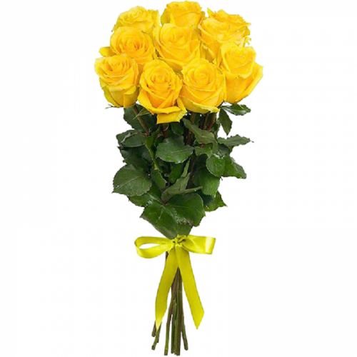 Заказать букет из 9 желтых роз с доставкой по Бабугенту